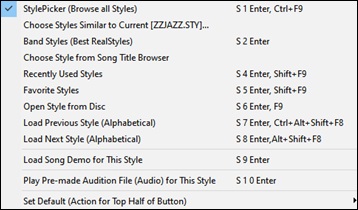 style button menu